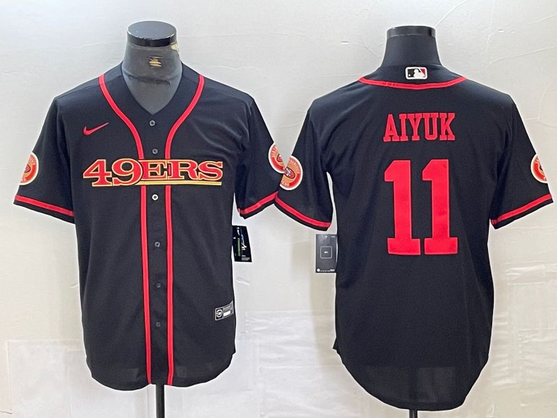 Men San Francisco 49ers #11 Aiyuk Black 2024 Nike Vapor Untouchable Co branded NFL Jersey style 1->san francisco 49ers->NFL Jersey